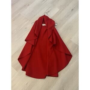 Red Murua Poncho. Multi Wear. One Size.
